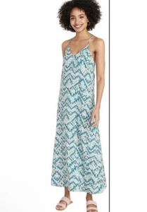 Old Navy Women Spaghetti Strap Maxi Green Sundress Sz Medium Summer Vacation - Picture 1 of 9