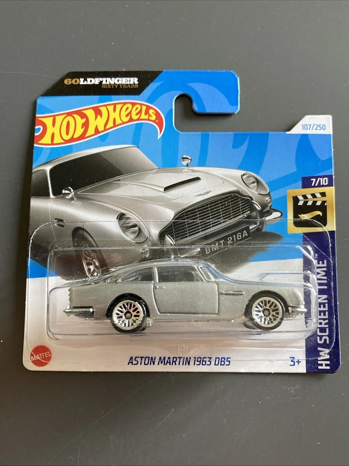 Hot Wheels Aston Martin 1963 DB5 James Bond Goldfinger 60 7/10 2024 HTB36 - Imagen 1 de 4