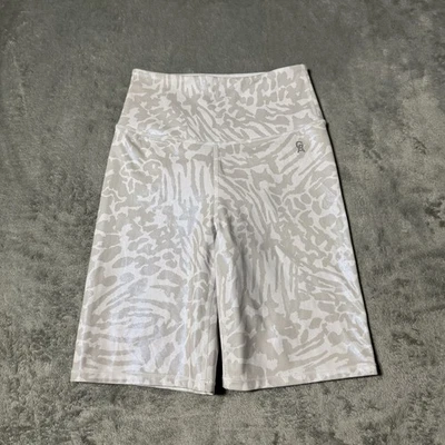 Good American White Leopard Foil Biker Shorts Size 0 Athletic Running Gym Yoga - Image 1 of 4