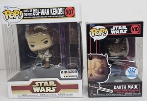 Funko Pop! Star Wars Duel of The Fates Obi-Wan Kenobi #507 A.E. + Darth Maul 410 - Picture 1 of 16