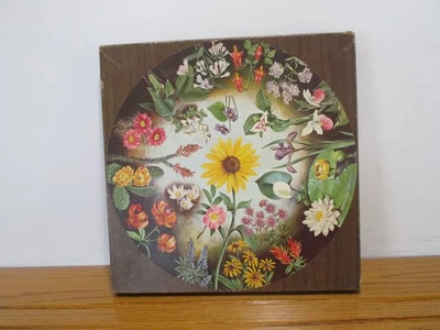 Complete 200 Piece 1966 Springbok Round Wood Puzzle. Wild Flowers. - Image 1 of 4