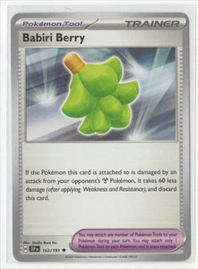 Pokemon Surging Sparks -  163/191 Babiri Berry - Picture 1 of 1