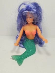 1990-1991 TOYS N THINGS TNT GOMA SIRENA PRINCESA MUÑECA PELO MORADO b5 - Imagen 1 de 2