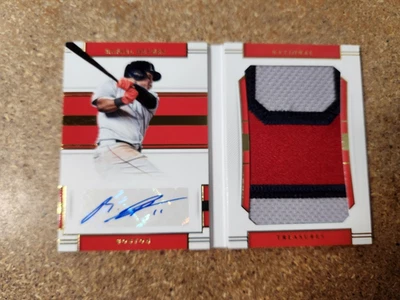 National Treasures Materials Signatures 2018 7/25 Rafael Devers parche libro automático Foto 1 de 2