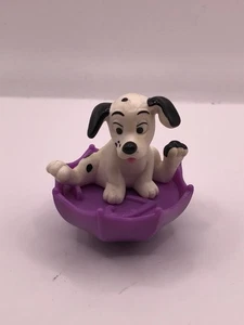 White Black Green Collar 2.5" Disney Dalmation Dog in Umbrella Figurine Ornament - Picture 1 of 5