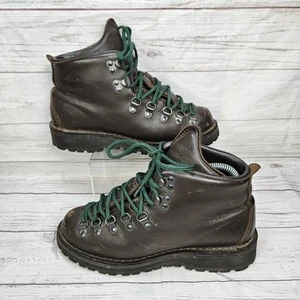 Stivali da trekking Danner Mountain Light II donna taglia 7,5 pelle marrone lacci verdi - Foto 1 di 7