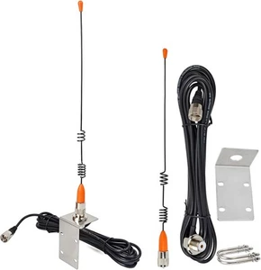 HYS VHF Marine/Boats Radio Antenna, Low-Profile 156-163mhz Black&Orange  - Zdjęcie 1 z 8