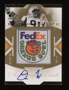 2010 Derrick Morgan Upper Deck SP Authentic ORANGE BOWL Patch Auto Autograph - Picture 1 of 2