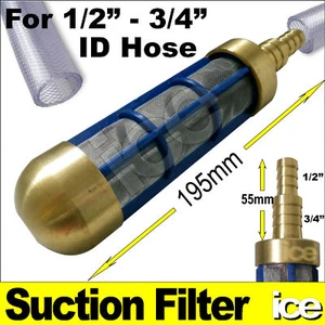 PRESSURE WASHER JET WASH WATER HOSE TANK DRUM BARREL TUB BRASS SUCTION FILTER - Picture 1 of 1