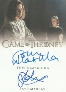Game of Thrones Staffel 8: Wlaschiha & Marsay "Jaqen & Waif" Doppel Autogrammkarte - Bild 1 von 1