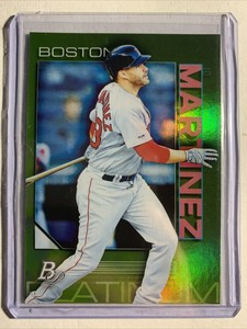 2020 Bowman Platinum JD Martinez Chartreuse Parallel Boston Red Sox #7
