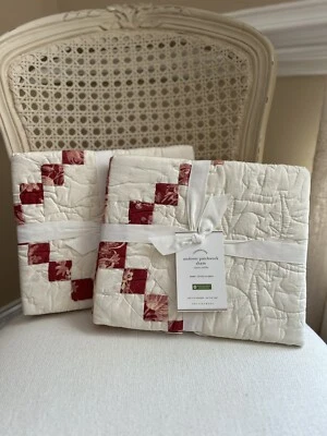 Pottery Barn Andover Patchwork EURO Shams (2) NWT OPEN BOX! - Image 1 of 3