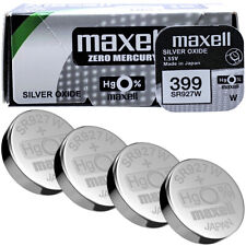4 x Maxell 399 SR927W SR57 AG7 D399 Watch Batteries