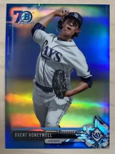 BRENT HONEYWELL 2017 Bowman Chrome Prospects BLAUE REFRAKTOREN #BCP84 - RAYS - Bild 1 von 2