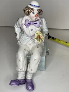 SCHMID SIGNED PORCELAIN LIMITED EDIT. MUSICAL BOX CLOWN FIGURIN RARE - Picture 1 of 10