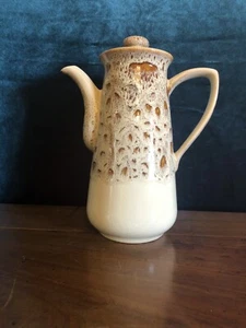 VINTAGE FOSTERS POTTERY, CORNWALL - COFFEE POT HONEYCOMB GLAZE - Picture 1 of 8