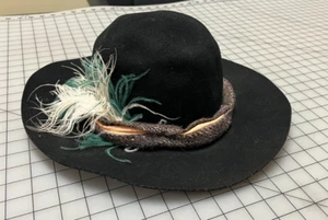 17th Century Style Man's Black Wool "Hatcrafters" Slouch Hat, - SZ Large - 7 1/8 - Picture 1 of 16