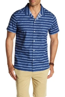 Threads 4 Thought L13229 Men's Blue Brandon Beach Button Down Shirt Size XXL - Image 1 of 2