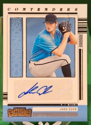 2021 Contenders JAKE EDER #CA-JE Rookie Auto - Image 1 of 2