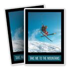 2x Vertical Vinyl Stickers Take Me to the Mountains Ski Jump #63304