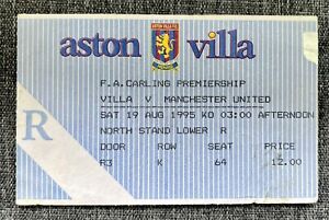 🇬🇧David Beckham #1 Premier League Goal 1995 Villa V Man U Game Ticket PSA?