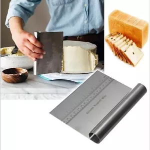 Dough Cake Stainless Steel Kitchen Pizza Flour Pastry Scraper Cutter Gadget Tool - Picture 1 of 5