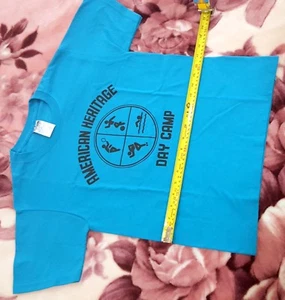 Auténtica Camiseta Jerzeez American Heritage Unisex Niños L Azul Algodón Poliéster - Imagen 1 de 5