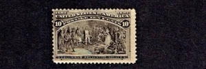 1893 U.S. COLUMBIAN EXPO Issue 10c Blk Brn Sc#237 M/HR/OG** Note^ - Picture 1 of 2