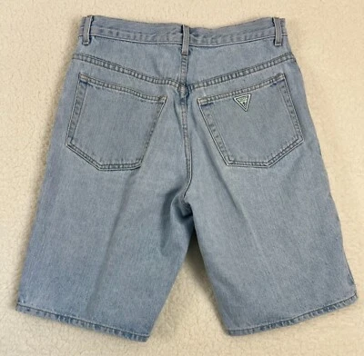 Pantalones Cortos Guess Mujer Talla 30 Vintage Años 90 Alto Tiempo Lavado Ligero Foto 1 de 4