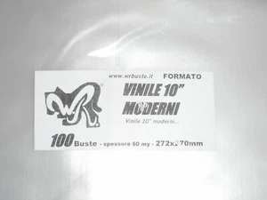 100 BUSTE WR "VINILE 10 MODERNI" 272X270 mm x vinile 10" ediz. moderne cofanetto - Picture 1 of 1