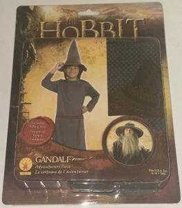 The Hobbit Gandalf Adventurers Suit Kids Medium Halloween Costume Robe Hat NOS - Picture 1 of 2