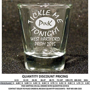 Personalisiertes 1,75 Unzen Rundes Schnapsglas Individuell Graviert Schnapsgläser Formeller Tanz  - Bild 1 von 17