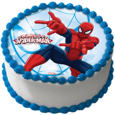 Marvel Spiderman Tortenbild Aufleger Deko Geburtstag Party neu Avengers essbar - Bild 1 von 4