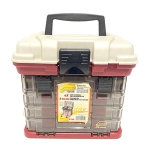 #1354 Plano Stow ‘N’ Go Tackle Storage Box w/4 Slide Out Utility Boxes Red USA - Picture 1 of 10