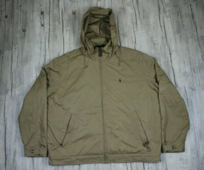 Chaqueta acolchada con capucha y cremallera completa Polo Ralph Lauren color tostado talla XL Foto 1 de 4