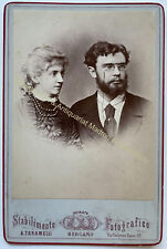 orig. KAB Foto Fotografie Frau Dame Herr Mode um 1870 Bergamo Taramelli Andrea