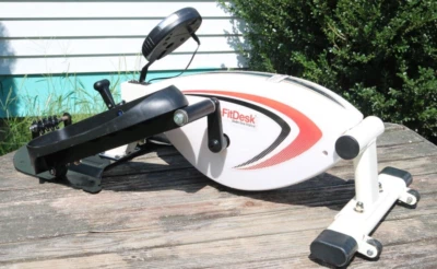 FitDesk Portable Under Desk Elliptical Exercise Machine w Onboard Computer - Image 1 of 4