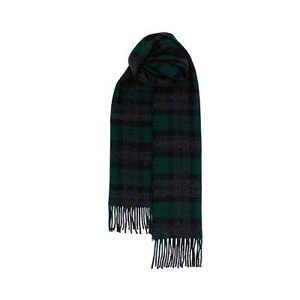 House Of Edgar Sciarpa Tartan 100% Lana di Agnello Autentica Ebridea Blu Verde - Nero - Foto 1 di 1