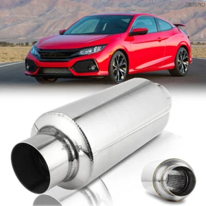 For Honda Civic SI 3'' Inlet/Outlet Muffler Resonator Exhaust Deep Tone 12" Long - Picture 1 of 17