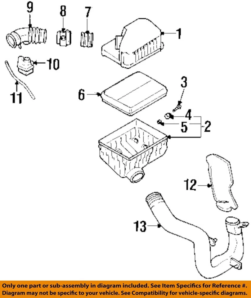 Used Air Cleaner Assembly fits: 2003 Hyundai Santa fe  Grade A - Изображение 1 из 2