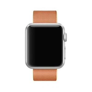 Genuine Apple Watch Woven Nylon Sport Band (38mm / 40mm) - Gold & Red - New - Zdjęcie 1 z 7