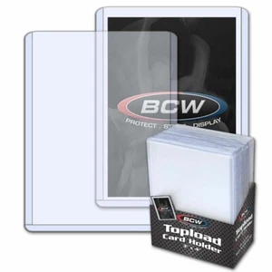 Tarjetas coleccionables Toploader 3x4 BCW paquete de 25 quilates tarjetas deportivas - Imagen 1 de 1