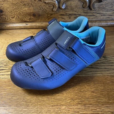 Zapatos de ciclismo Shimano Dynalast para mujer 5,5 azules SH-RC100W Foto 1 de 4