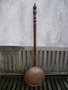 LARGE, VINTAGE DOMED LID, COPPER BED WARMER. VINTAGE, COPPER BED WARMER PAN - Picture 1 of 8