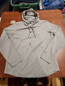 Marmot Lorey Women’s LARGE L/S Five Button Gray Anorak Hooded Jacket EUC. R11 - Picture 1 of 9