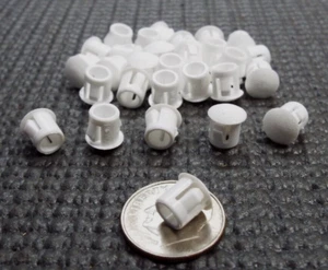 QTY25 HEYCO 1/4" INCH HOLE CAP 2604 WHITE DP250 PLASTIC NYLON PLUG DOME COVER - Picture 1 of 5