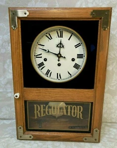 Reloj regulador de pared Hamilton Oak Westminster campanas funcionando - Imagen 1 de 12