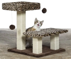 PREVUE PET KITTY POWER PAWS LEOPARD TERRACE - FREE SHIPPING IN THE UNITED STATES - Picture 1 of 6