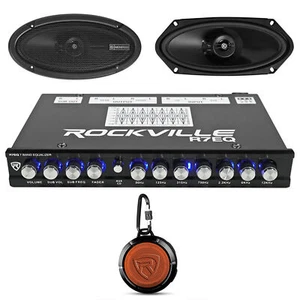 (2) Memphis Audio PRX410 4x10" 100w Car Speakers+7-Band EQ+Bluetooth Speaker - Picture 1 of 12