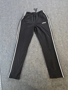 Adidas Trainingshose Herren Medium schwarz Polyester Stretch gerade Passform drei Streifen - Bild 1 von 12